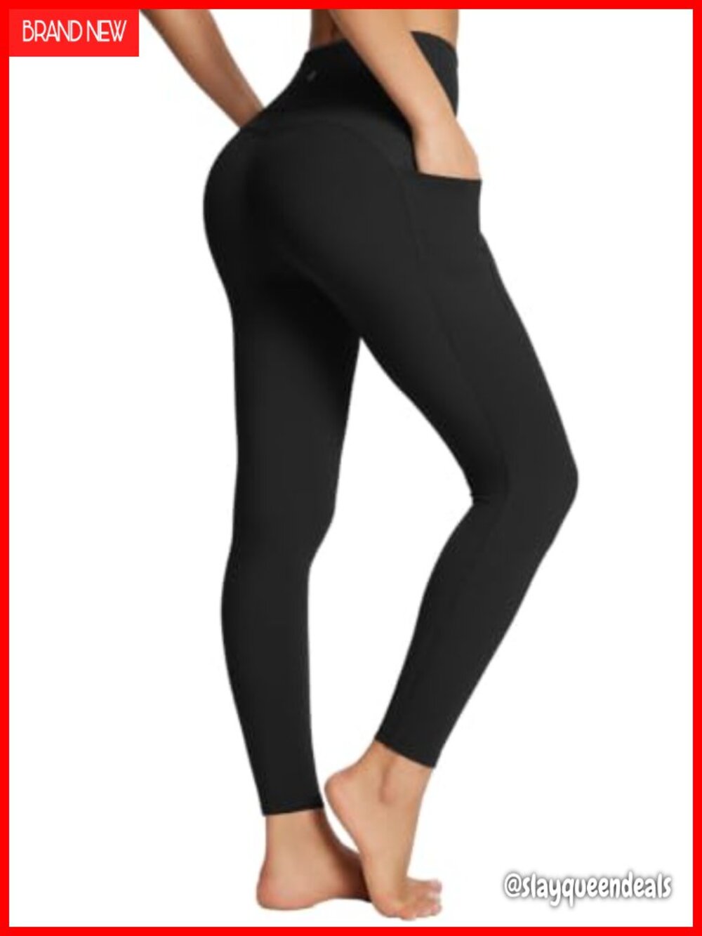 Baleaf Leggings with Pockets Tummy Control High Waisted 7/8 Athletic Yoga Ankle
